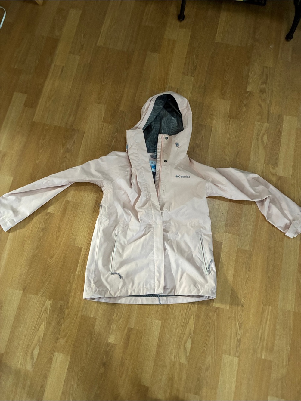 Columbia Light Pink Hooded 
Raincoat